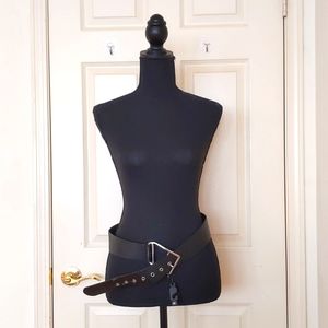 NWT. The Limited Top Synthetic and Back Genuine Leather Belt with Chrome Buckle.